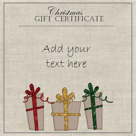 Christmas Gift Certificate Template PDF