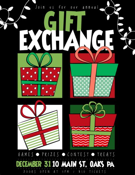 Christmas Gift Exchange Template Examples