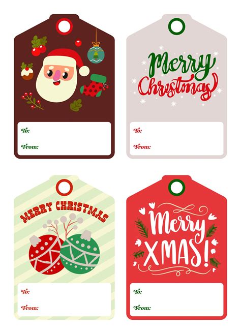 Christmas Gift Labels Templates Adobe Illustrator