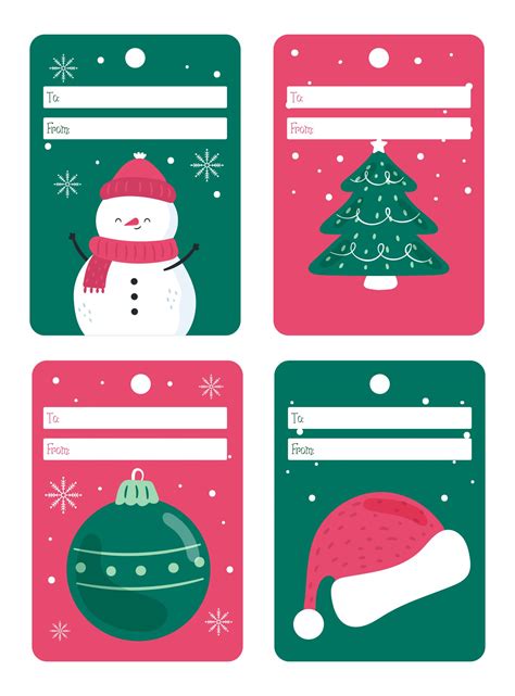 Christmas Gift Labels Templates PDF