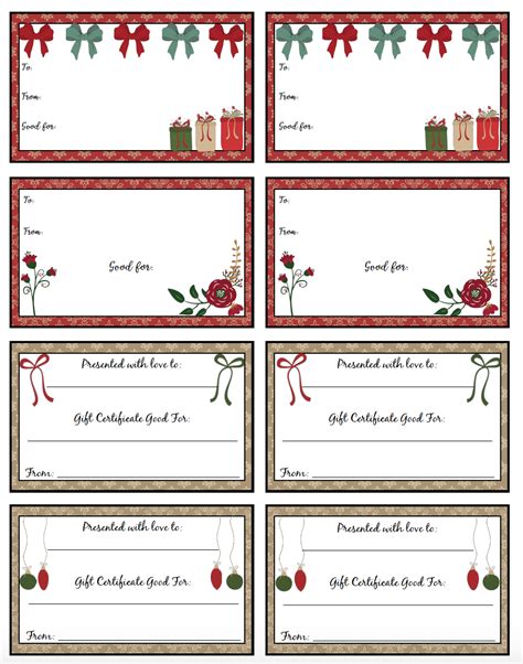 Christmas Gift Certificate Template Example 7