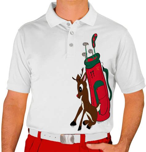 Christmas Golf Shirts with Reindeer