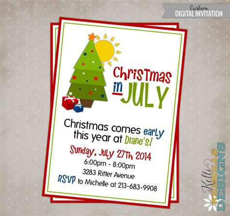 Christmas in July Party Invitation Ideas