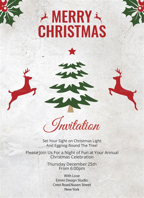 Christmas Invitation Template 3