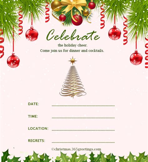 Christmas Invitation Templates in Word Format