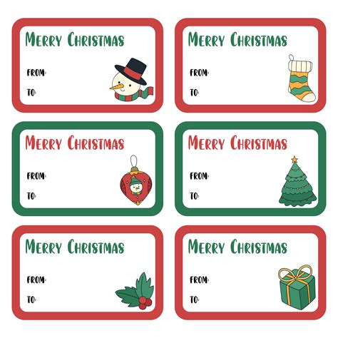 Christmas Label Templates