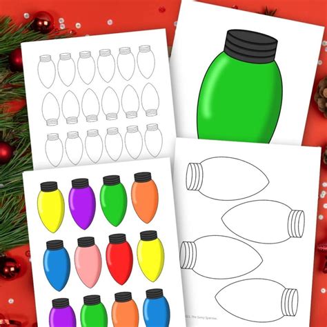 Christmas Light Bulb Printable Ideas