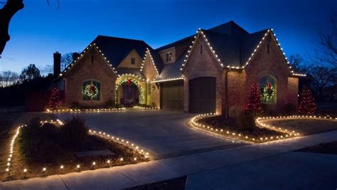 A commercial set with strategically placed Christmas lights