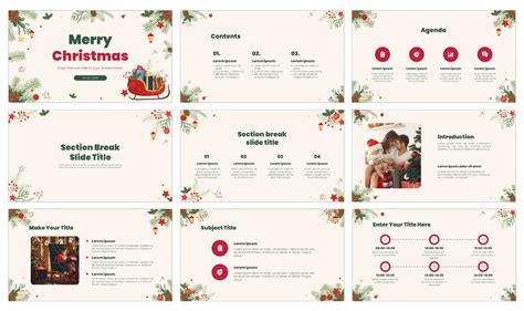 Christmas List Google Slide Template Free Download