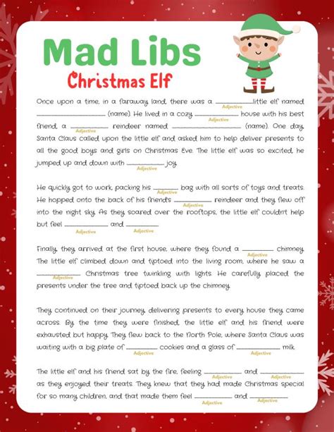 Christmas Carol Chaos Mad Libs