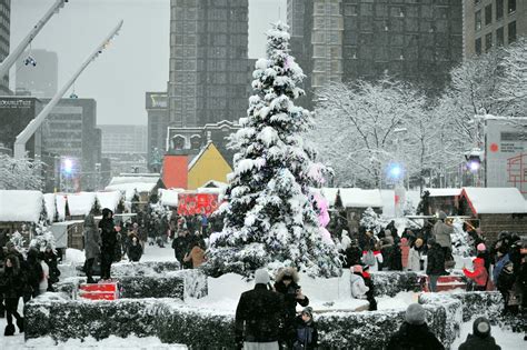 Ice Skating at Montreal Christmas Market