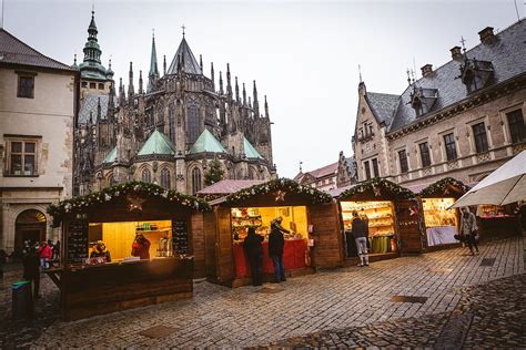 Christmas Market Stalls in Prague Castle