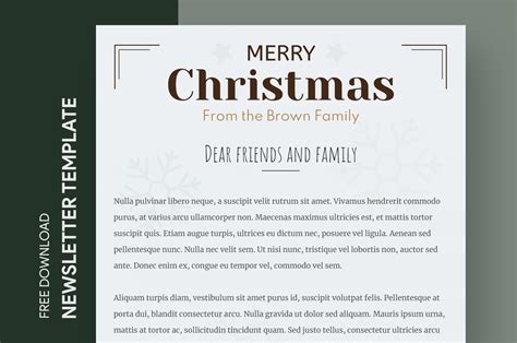 Christmas Newsletter Template 3