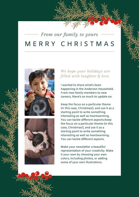 Christmas Newsletter Template 4