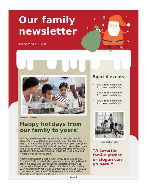 Christmas Newsletter Template