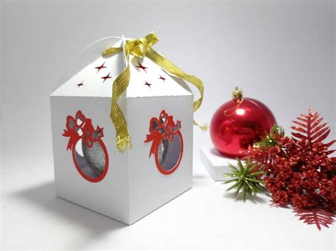 Christmas Ornament Box SVG Template