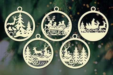 Christmas Ornament Laser Cut Templates