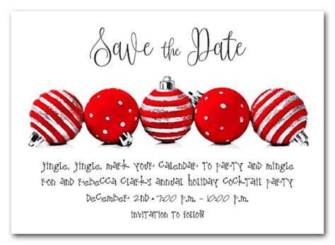 Christmas Ornament Save The Date