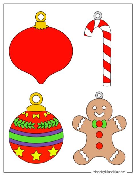 Christmas ornaments printable pdf