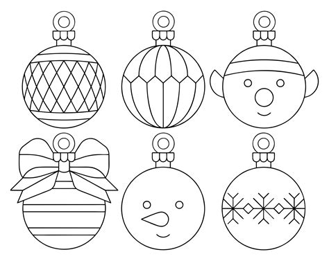 Christmas Ornaments Templates for Kids