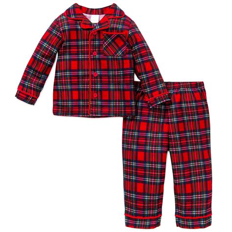 Toddler in Christmas pajamas