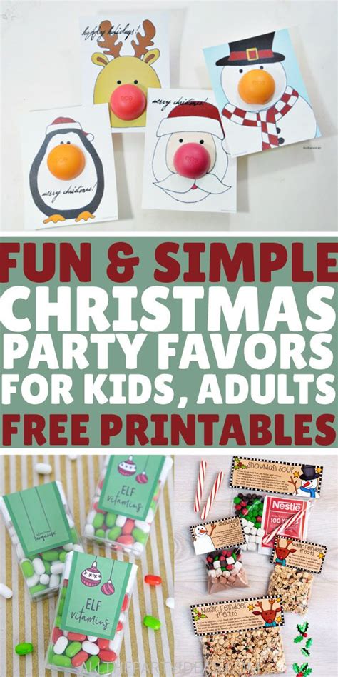 Christmas Party Favor Template Inspiration