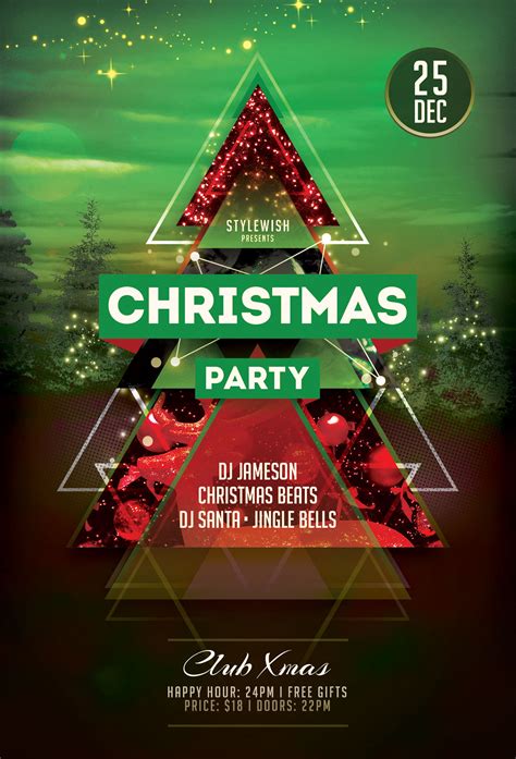 Christmas Party Flyer Template Example