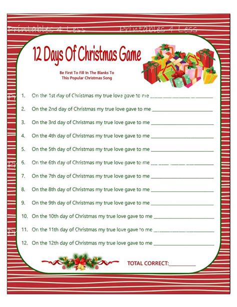 Christmas Party Game Template