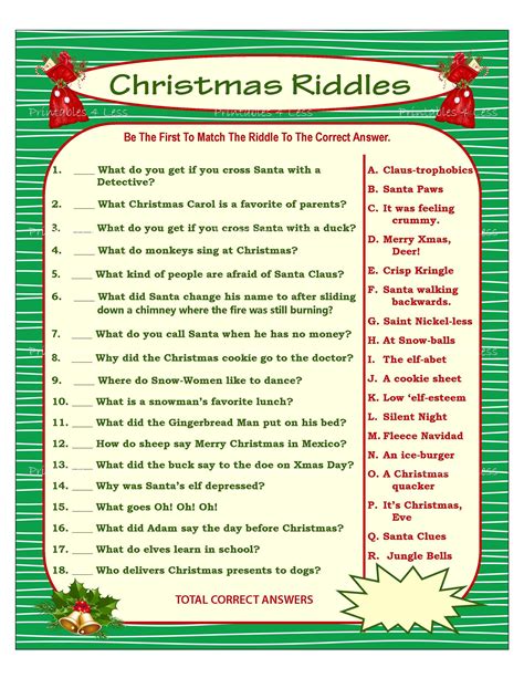 Christmas Party Games Template