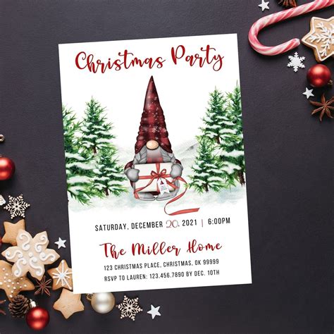 Hand-Drawn Christmas Party Invitation