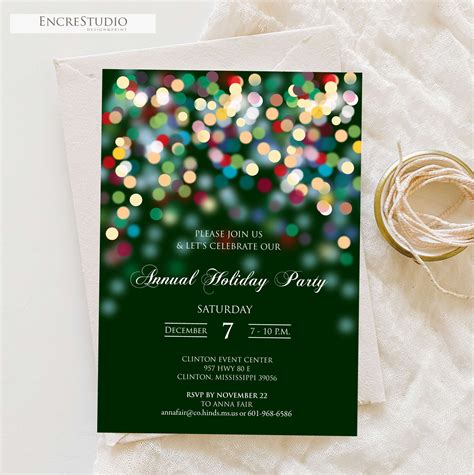 Classic Red and Green Christmas Party Invitation