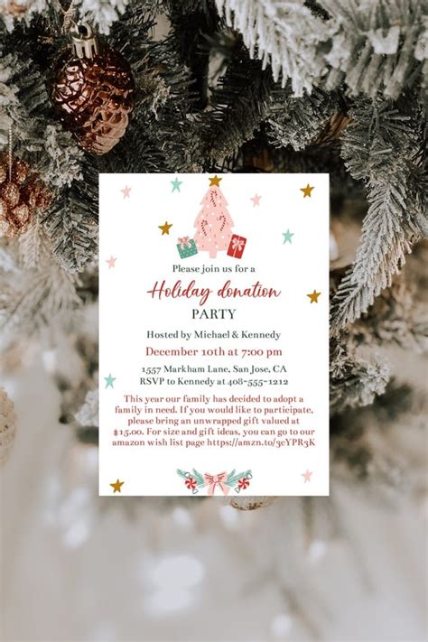 Christmas Party Invitation Templates for Charity