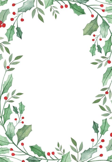 Christmas Party Invitation Template with Holly