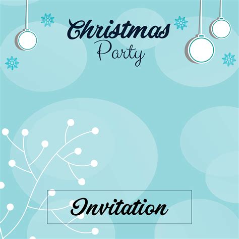 Christmas Party Invitation Template with Illustrations