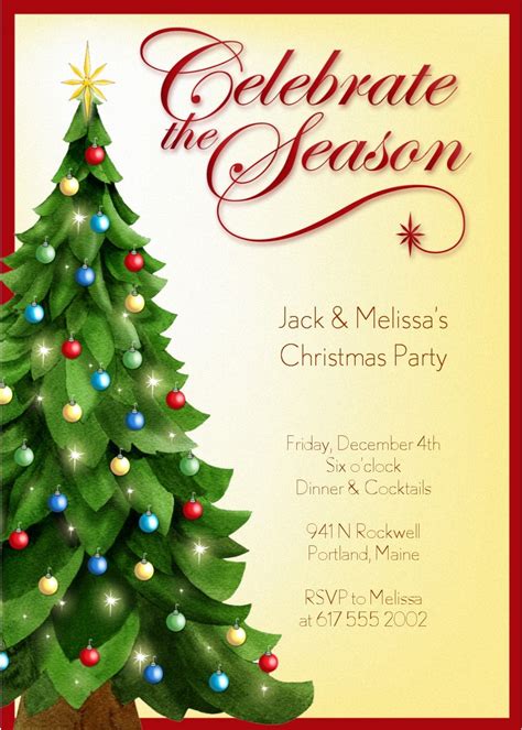 Christmas Party Invitation Template Word