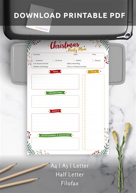 Christmas Party Planning Template