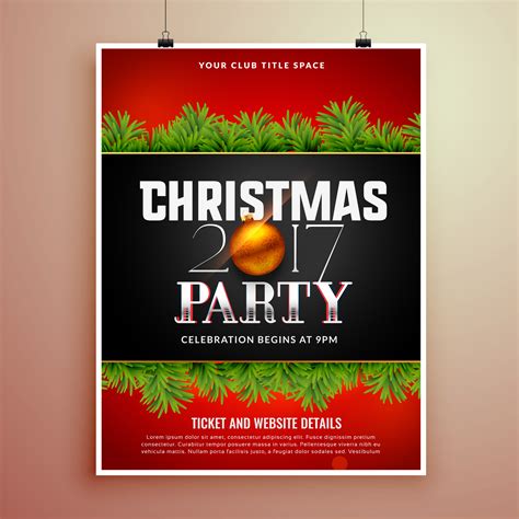 Christmas Party Poster Template Design Ideas