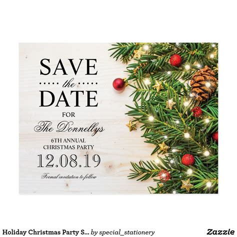 Christmas party save the date ideas