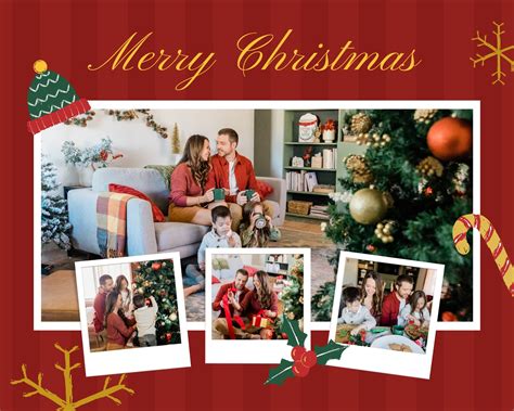 Christmas photo collage template