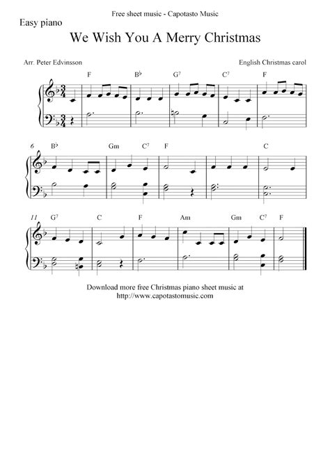 Christmas Piano Sheet Music for Beginners