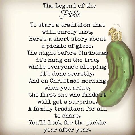 Christmas Pickle Poem