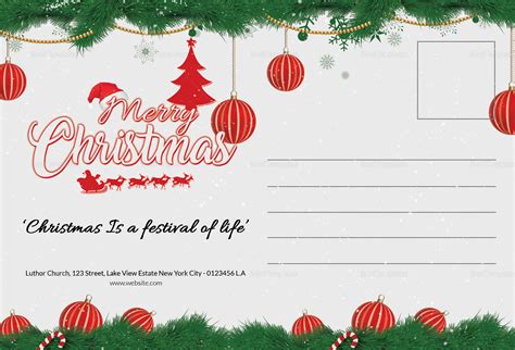 Christmas Postcard Template