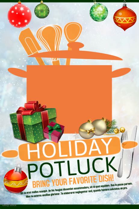 Christmas potluck template