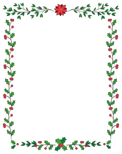 Christmas Printable Borders for Holiday Crafts