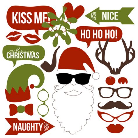 Christmas Photo Booth Props Printable Gallery