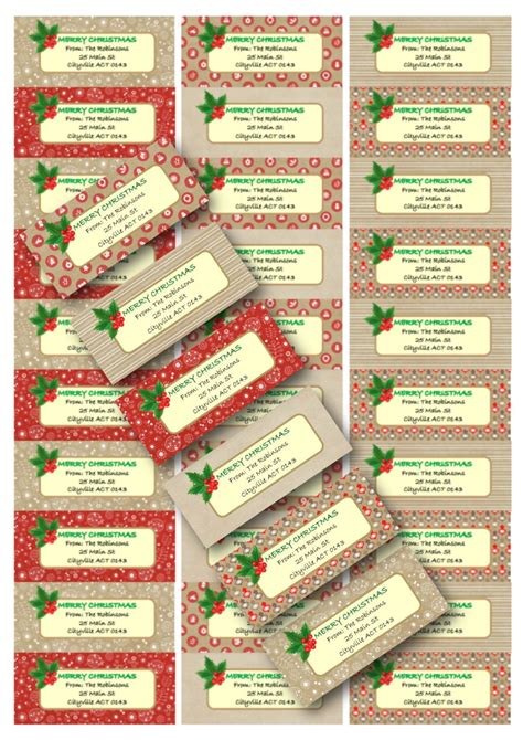 Christmas Return Address Labels