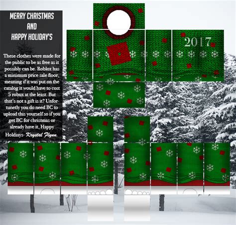 Roblox Christmas Shirt Template 4