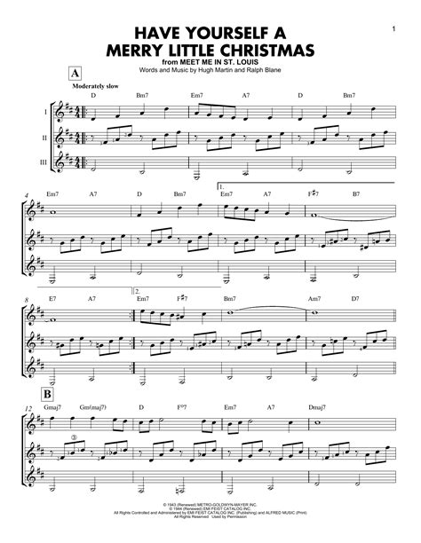 Christmas sheet music for guitar