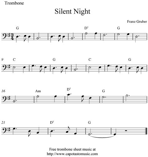 Christmas sheet music for trombone