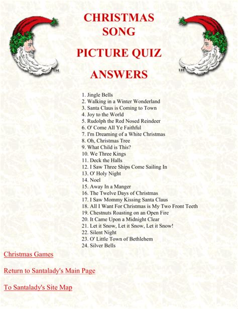 Christmas Song Answers Image 2